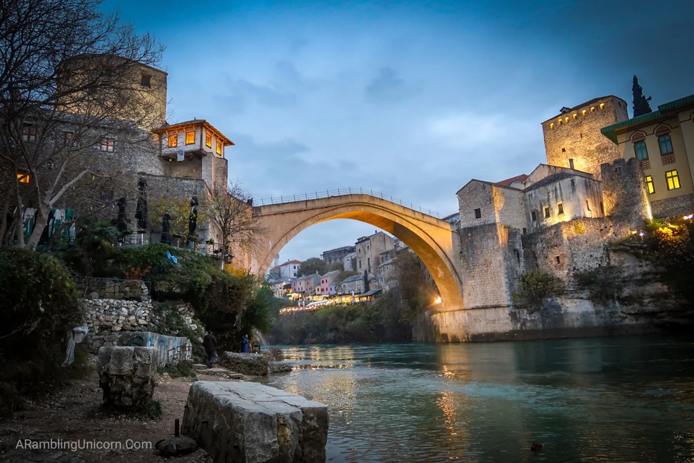 Mostar old town and the Old Bridge